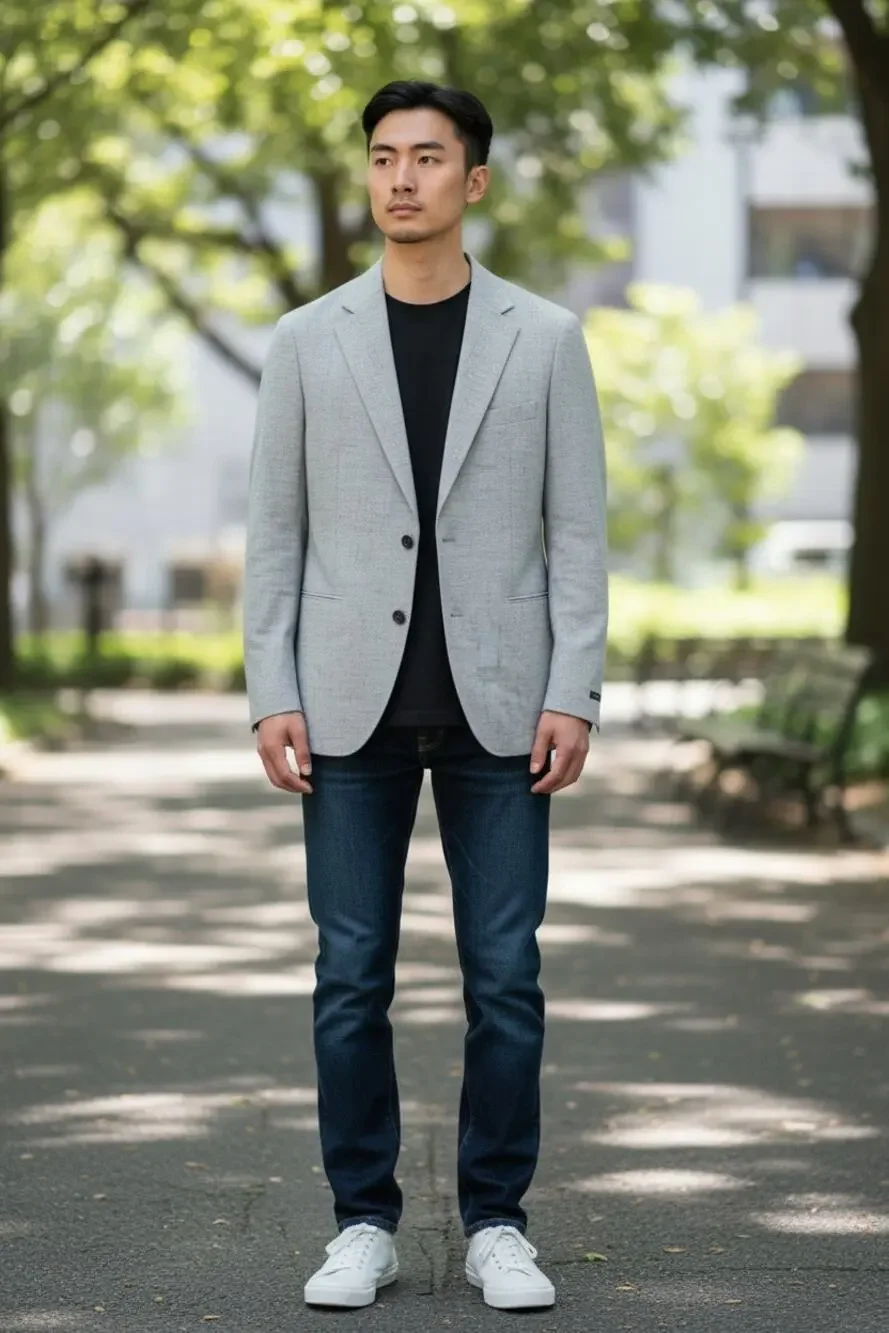 REISS Shallow Blazer Mens Size 36 Light Gray $475 NEW